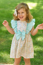 Load image into Gallery viewer, Rapife Girls Mint Floral Dress