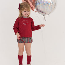 Load image into Gallery viewer, Rapife Baby Girls Burgundy And Grey Check Jam Set