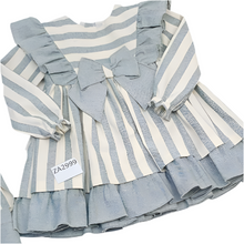 Load image into Gallery viewer, Ceyber Older Girls Grey Stripe Dress