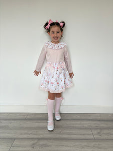 Ceyber Girls Pink Hot Air Balloon Skirt Set