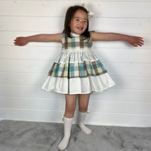 Load image into Gallery viewer, Ceyber Girls Check Puffball Style Dress