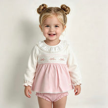 Load image into Gallery viewer, Amore Girls Pink Bow Jam Set