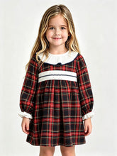 Load image into Gallery viewer, Rapife Girls Red &amp; Navy Tartan Dress
