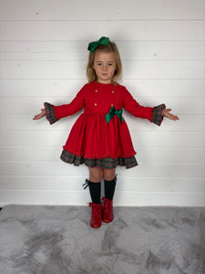 Ceyber Red Side Bow Dress