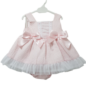 Ceyber Baby Girls Pink Lace Trim Dress