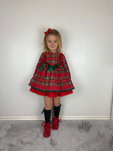 Load image into Gallery viewer, Ceyber Red Tartan Dress
