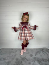 Load image into Gallery viewer, Ceyber Smock Burgundy Dress