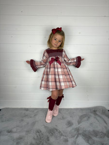 Ceyber Smock Burgundy Dress
