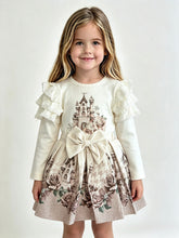 Load image into Gallery viewer, Giorgio Bambini Older Girls Beige Castle Skirt Set