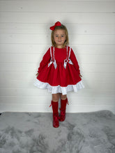 Load image into Gallery viewer, Ceyber Red Double Bow Dress