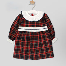 Load image into Gallery viewer, Rapife Girls Red &amp; Navy Tartan Dress