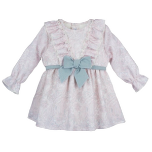 Calamaro Girls Pink and Mint Dress