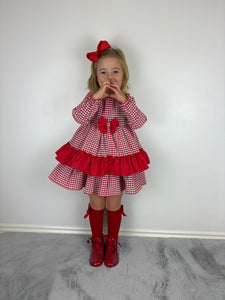 Ceyber Red Gingham Dress