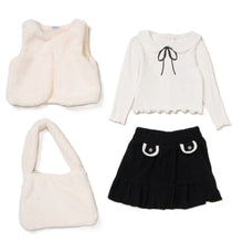 Load image into Gallery viewer, Willow &amp; Whistle Girls Faux Fur Gilet 4 Piece Crepe Skirt Set