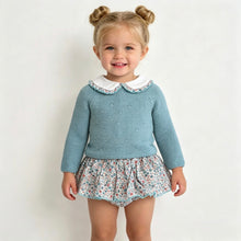 Load image into Gallery viewer, Juliana Baby Girls Green Floral Skirted Jam Set