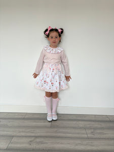 Ceyber Girls Pink Hot Air Balloon Skirt Set