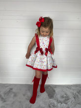 Load image into Gallery viewer, Ceyber Girls Red Fruit Double Bow Dress