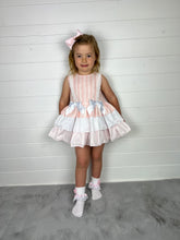 Load image into Gallery viewer, Ceyber Girls Pink Stripe Puffball Style Dress