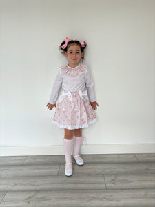 Ceyber Girls Pink Ballerina Bear Skirt Set