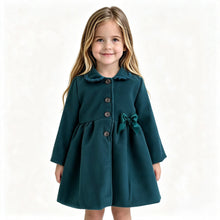 Load image into Gallery viewer, Dulce De Fresa Girls Woollen Green Coat