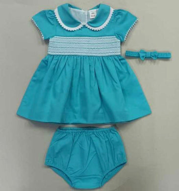 Mabini Girls Turquoise Smock