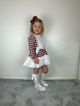 Load image into Gallery viewer, Ceyber Burgundy Check Dress