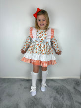 Load image into Gallery viewer, Ceyber Orange Pumpkin Print Dress