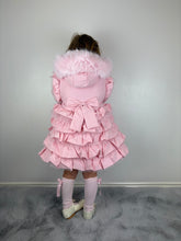 Load image into Gallery viewer, Wee Me Pink Ruffle Bow Front Coat