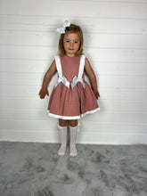 Load image into Gallery viewer, Ceyber Girls Dusky Pink Double Bow Dress