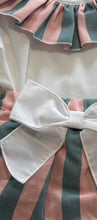 Load image into Gallery viewer, Ceyber Older Girls Baby Pink &amp; Green Stripe Skirted Jam Set