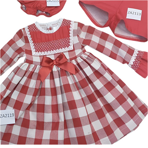 Ceyber Older Girls Red Check Dress