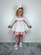 Load image into Gallery viewer, Ceyber Dusky Pink and White Dress