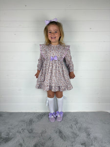Baby Ferr Older Girls Lilac Floral Dress
