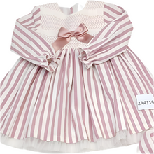 Load image into Gallery viewer, Ceyber Older Girls Dusky Pink Stripe Dress