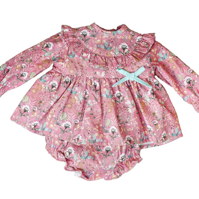 Baby Ferr Baby Girls Pink Floral Dress