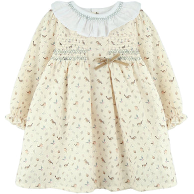 Dulce De Fresa Older Girls Bird Print Dress