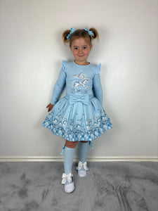 Giorgio Bambini Blue Carousel Skirt Set