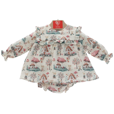Del Sur Baby Girls Mouse Print Dress