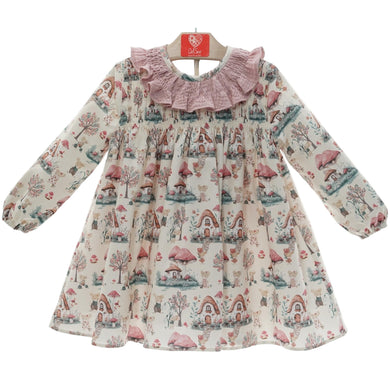 Del Sur Older Girls Mouse Print Dress