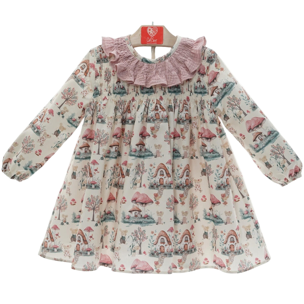 Del Sur Older Girls Mouse Print Dress