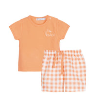 Load image into Gallery viewer, Calamaro Older Boys Peach Short Set