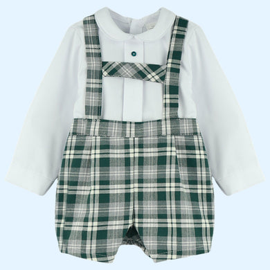 Baby Ferr Boys Bottle Green Check Set