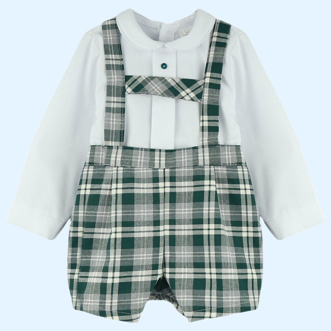 Baby Ferr Boys Bottle Green Check Set