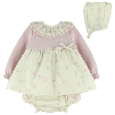 Baby Ferr Baby Girls Bird and Flower Print Dress