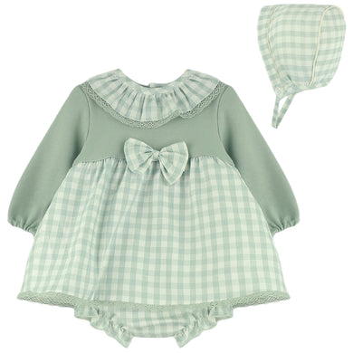 Baby Ferr Baby Girls Mint Check Dress