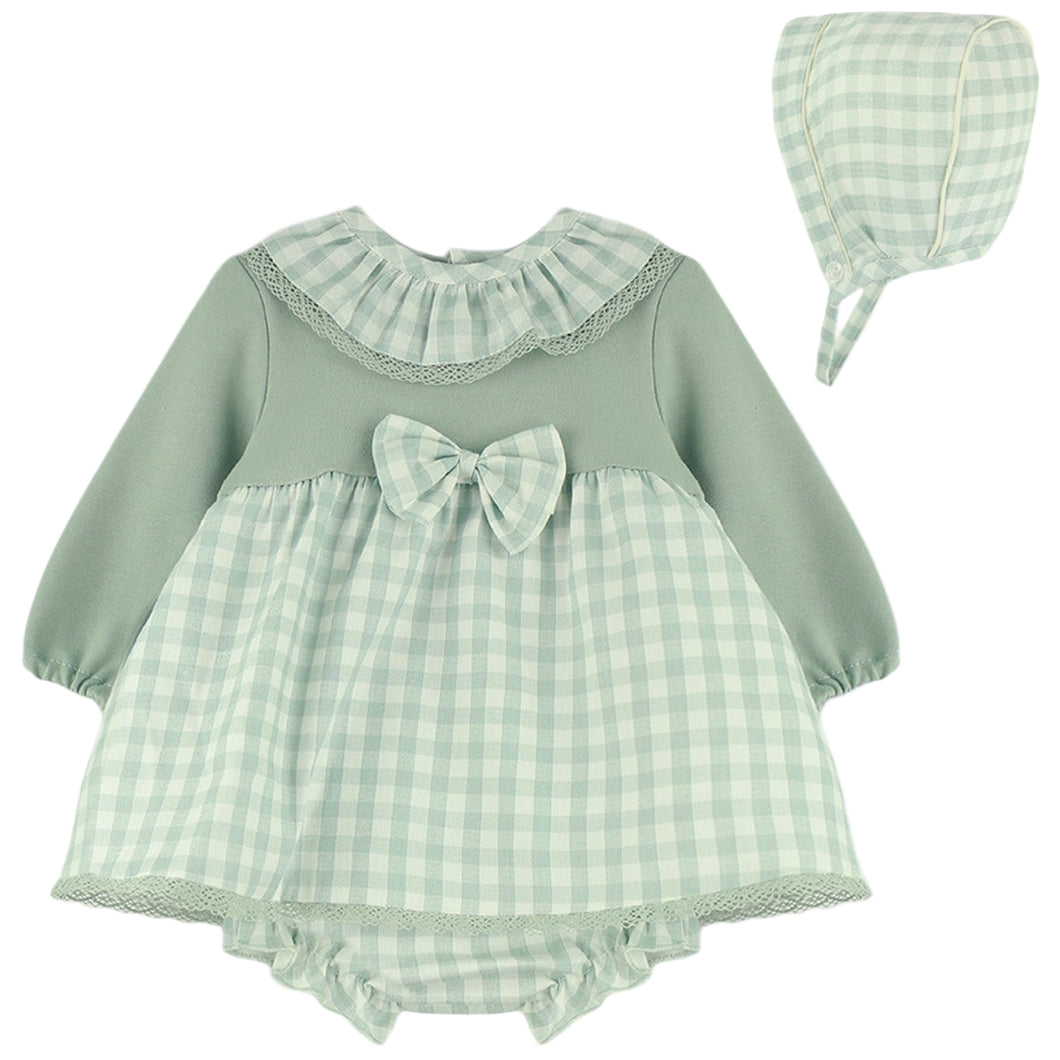Baby Ferr Baby Girls Mint Check Dress