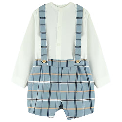 Baby Ferr Boys Check H-Bar Short Set