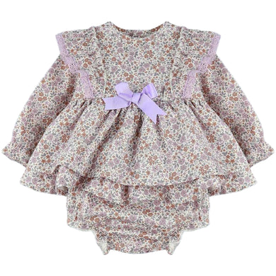 Baby Ferr Baby Girls Lilac Floral Dress
