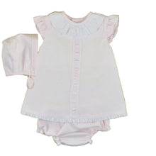 Load image into Gallery viewer, Baby Ferr Baby Girls Pink Waffle Dress &amp; Bloomers