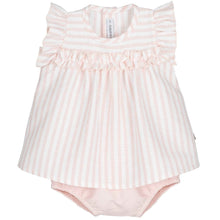 Load image into Gallery viewer, Calamaro Baby Girls Pink Stripe Jam Set